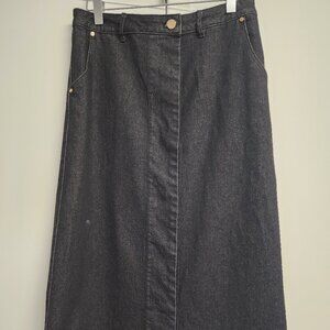 Mun skirt black denim midi